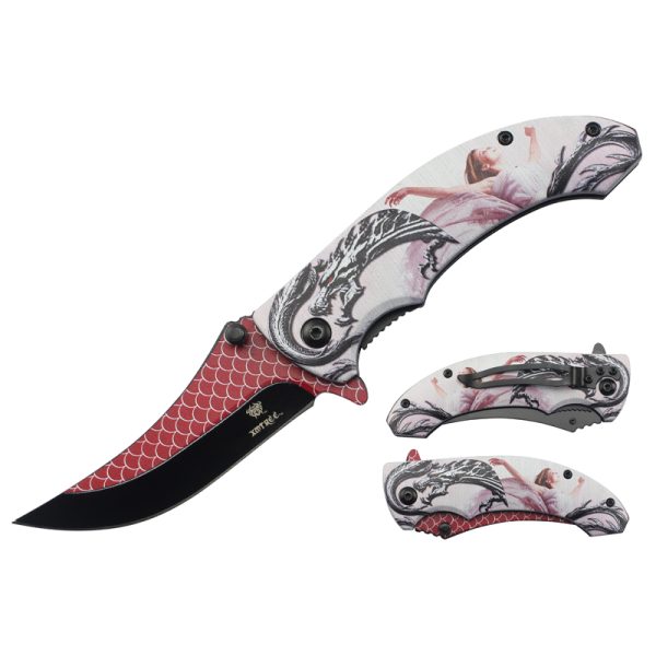 Xtreme | 8″ Folding Pocket Knife – Ergonomic Printed Handle with Liner Lock & Pocket Clip (XTR-DES-25) Folding Knife Canadian Distributor XTR-DES-30