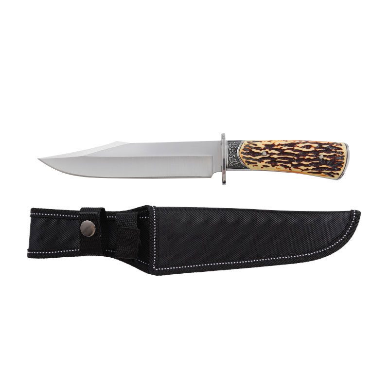 Xtreme | 12″ Hunting Knife – Fixed Blade with Faux Bone Handle & Sheath (XTR-HKN083) Fixed Blade Knife Canadian Distributor