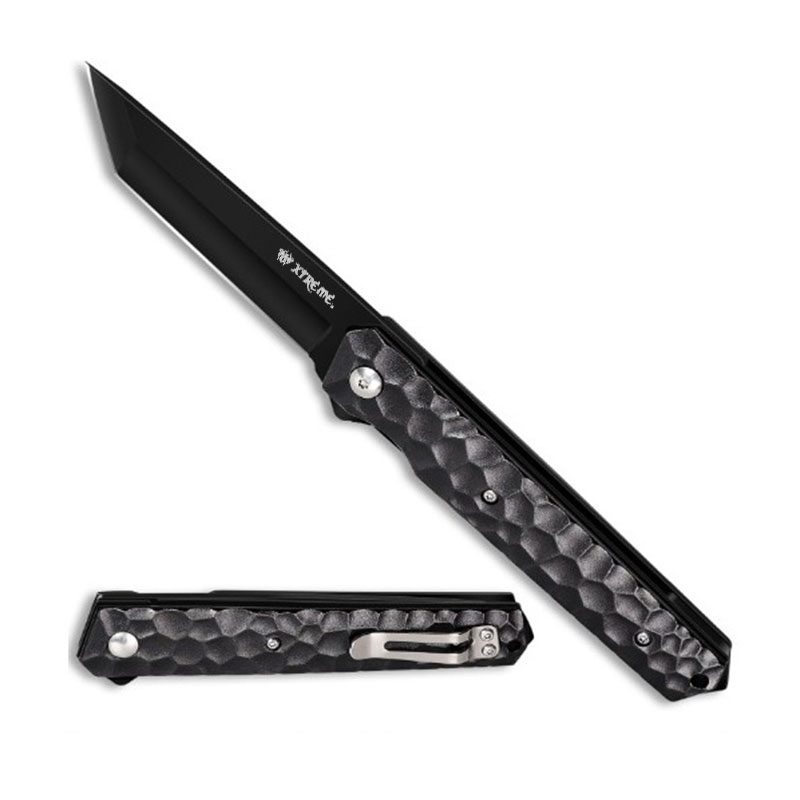 Xtreme | 8.4″ Pocket Knife – Tanto Point Blade with Aluminum Handle & Glass Breaker (XTR-HKN095) Folding Knife Canadian Distributor