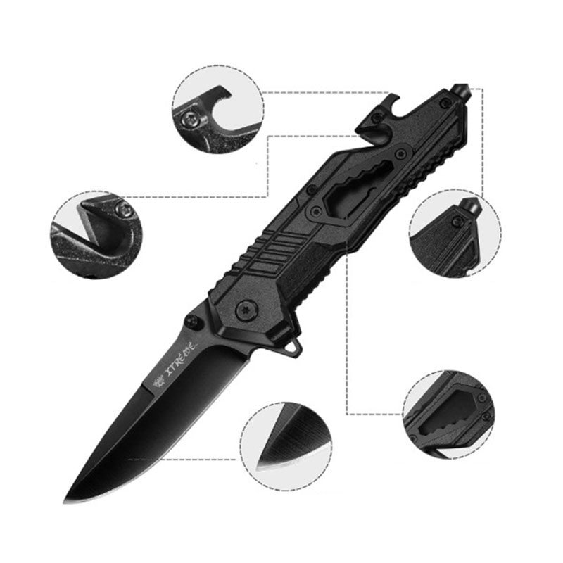 Xtreme | 8.07″ Tactical Pocket Knife – 7CR17 Titanium-Coated Blade with Multi-Tool Functions (XTR-HKN107) Folding Knife Canadian Distributor