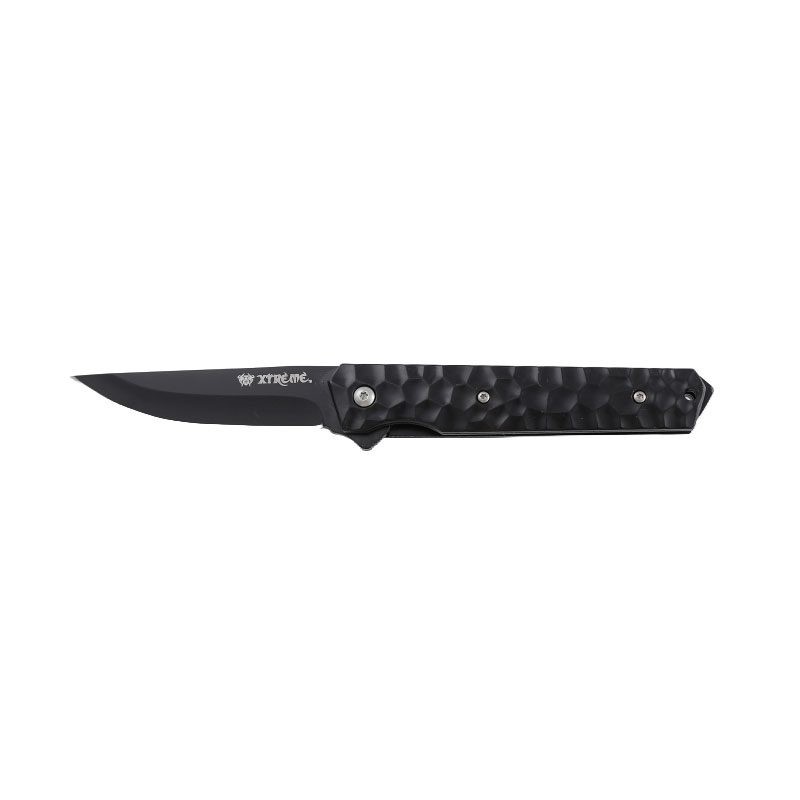 Xtreme | 8.07″ Pocket Knife – Folding Drop Point Blade with Aluminum Handle & Glass Breaker (XTR-HKN131) Folding Knife Canadian Distributor Black