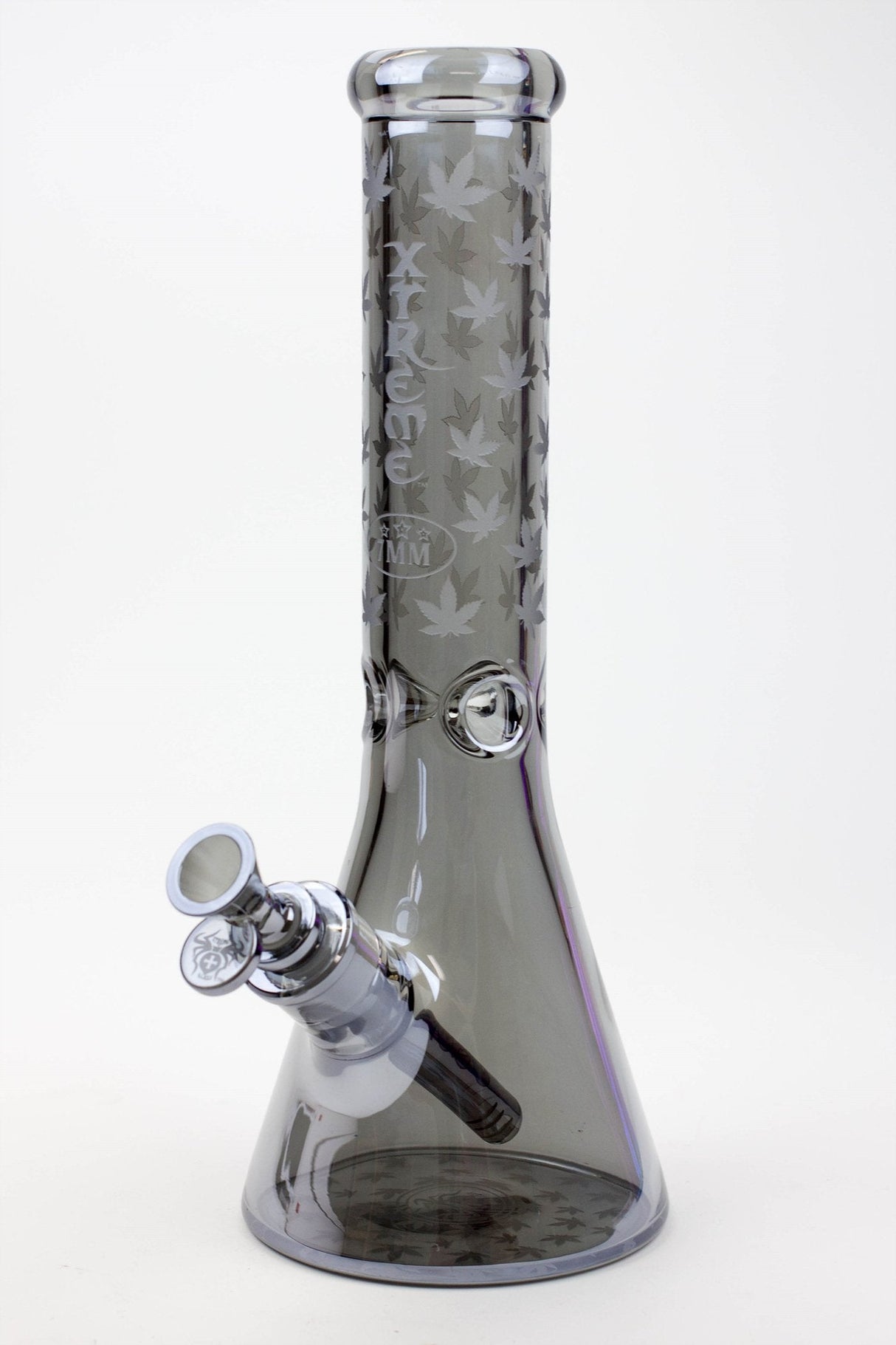 13" XTREME Glass / 7 mm / Electroplated Glass beaker Bong Glass Bong Canadian Distributor Grey