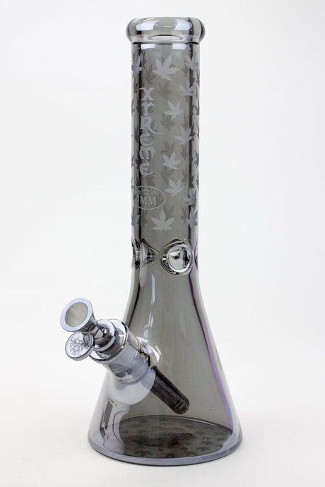 13" XTREME Glass / 7 mm / Electroplated Glass beaker Bong Glass Bong Canadian Distributor Grey