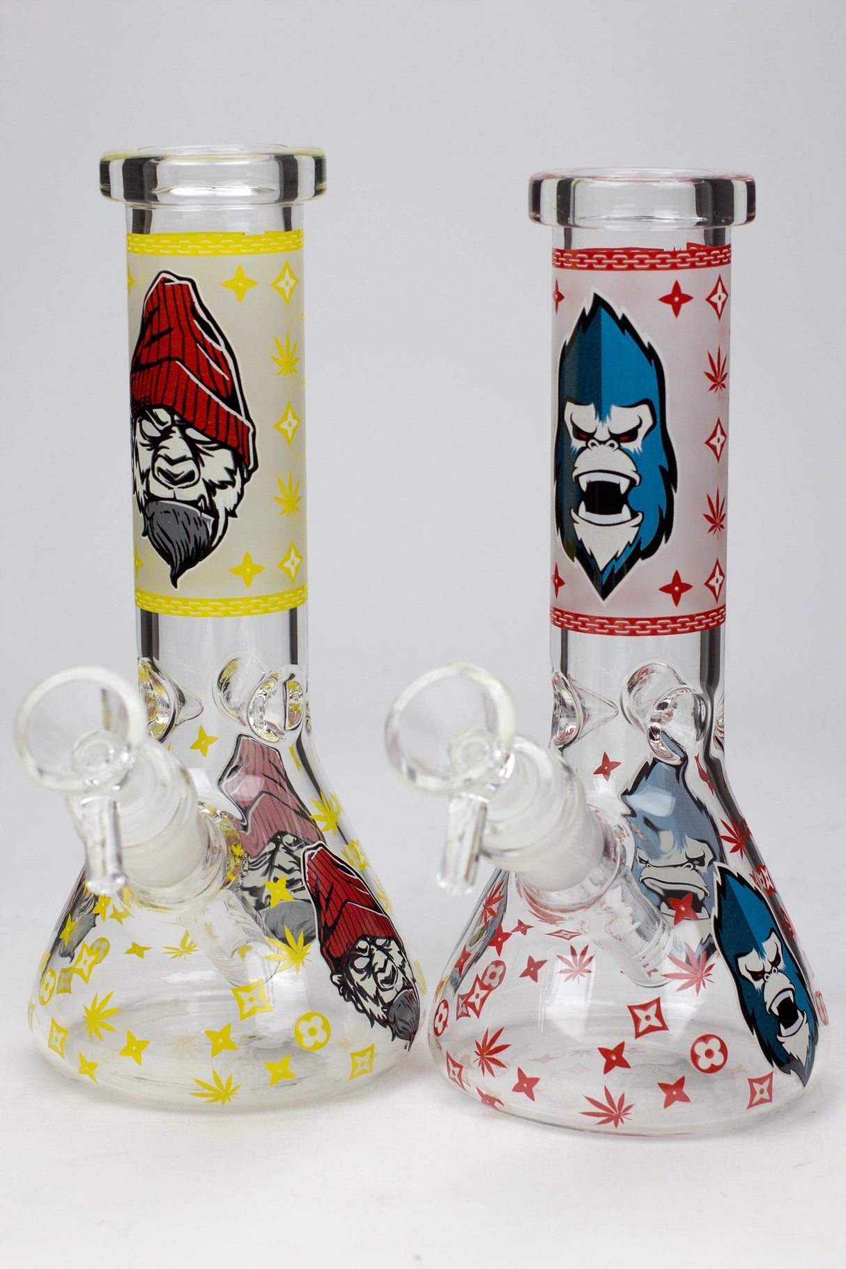 8" Gorilla glass water bong-8" Glow in the dark Glass Bong BANKA