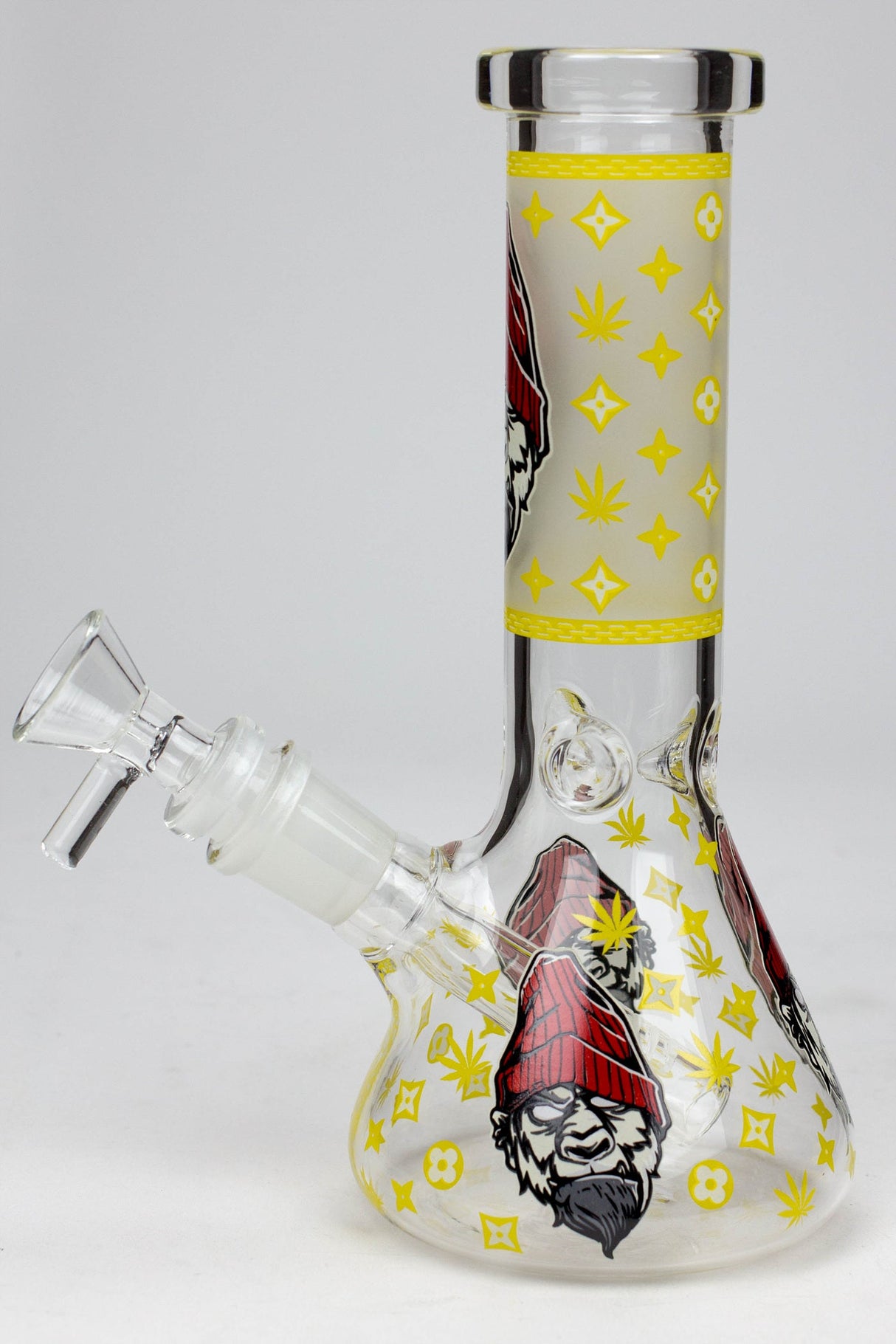 8" Gorilla glass water bong-8" Glow in the dark Glass Bong BANKA