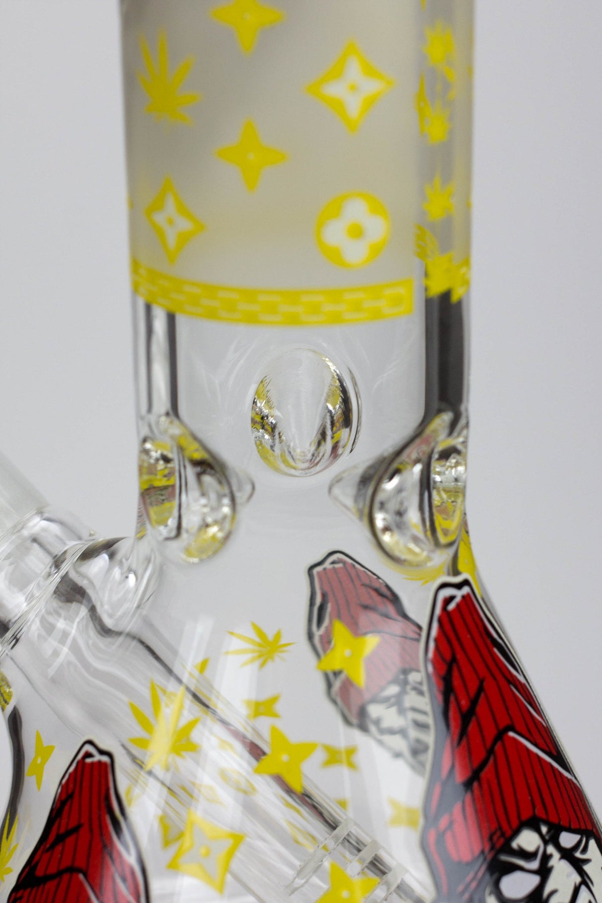 8" Gorilla glass water bong-8" Glow in the dark Glass Bong BANKA