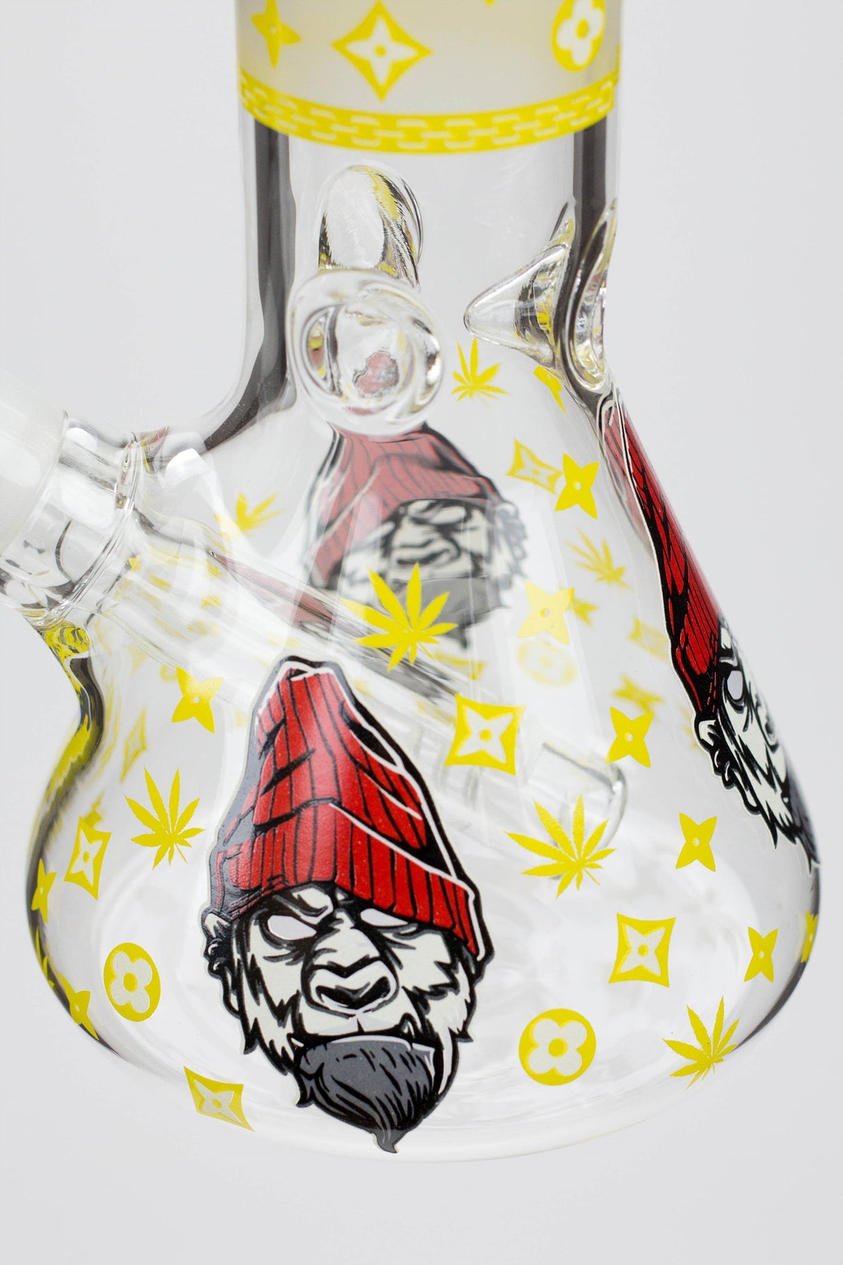 8" Gorilla glass water bong-8" Glow in the dark Glass Bong BANKA