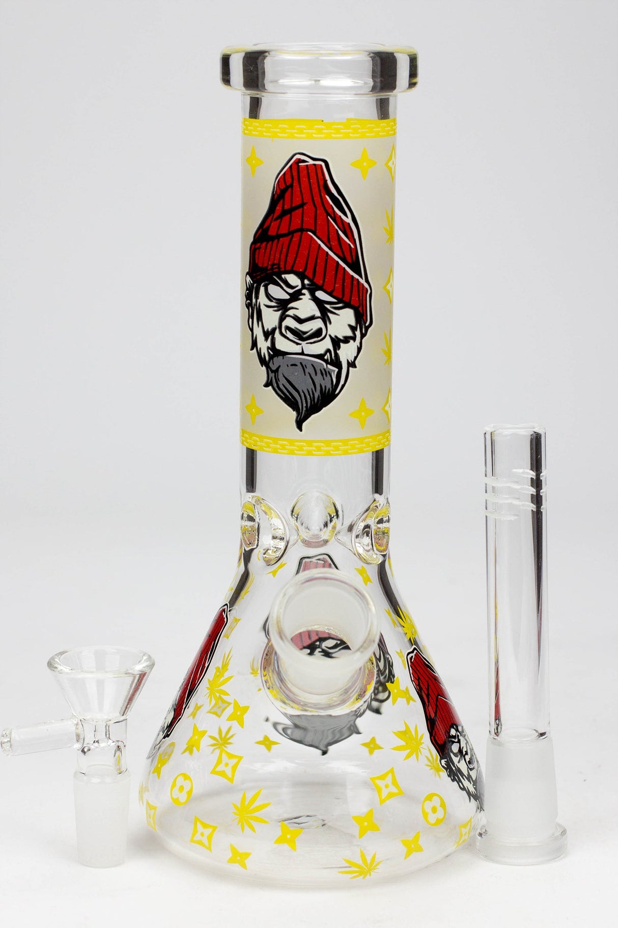 8" Gorilla glass water bong-8" Glow in the dark Glass Bong BANKA