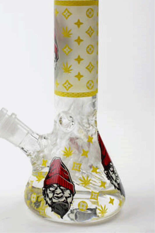 8" Gorilla glass water bong-8" Glow in the dark Glass Bong BANKA