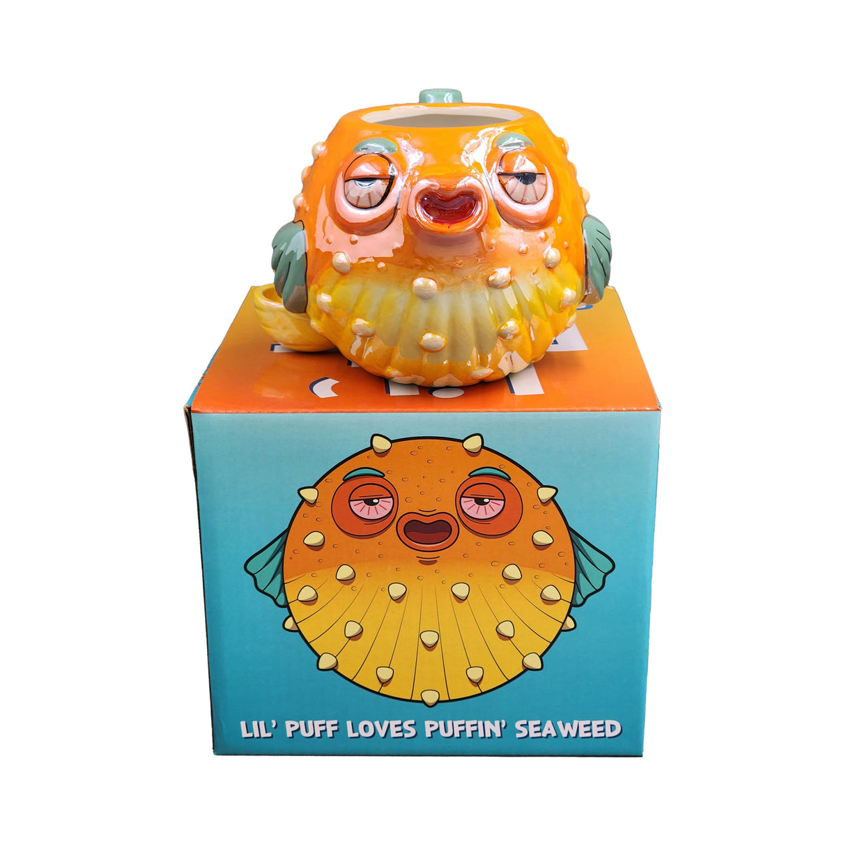 Stoned pufferfish mug pipe Mug Pipe Roast and Toast Gifts