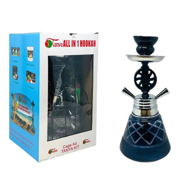 Tanya Hookah Kit Combo Cage Kit #3 Hookah 2 Hose Inside A Cage Hookah Jatiimports LLC BLACK