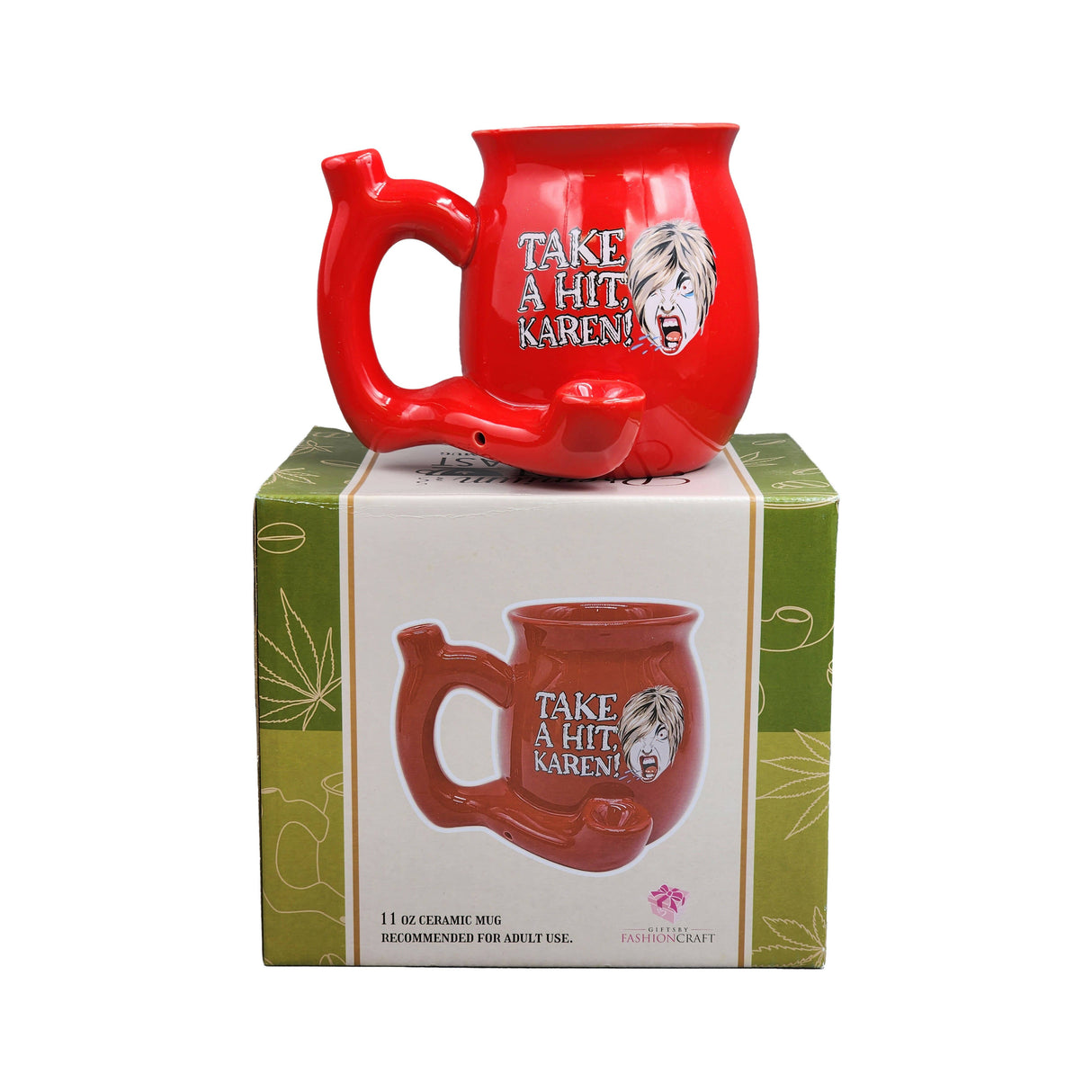 TAKE A HIT KAREN! RED Roast & Toast mug Mug Pipe Roast and Toast Gifts