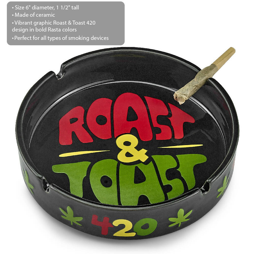 Roast & toast ashtray - large Ceramic Ashtray Roast and Toast Gifts