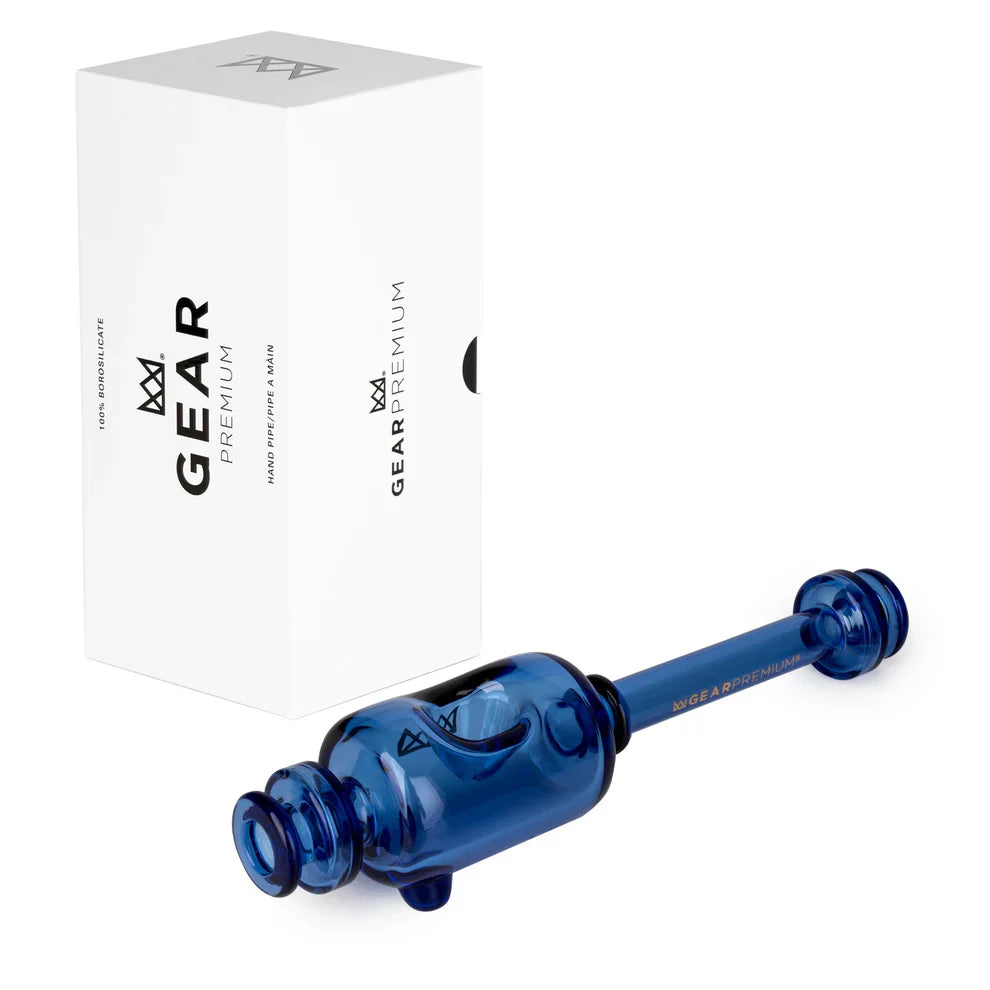 GEAR Premium® | 6.5" Augusta Steam Roller Hand Pipe Glass Pipe West Coast Gifts Sapphire Blue