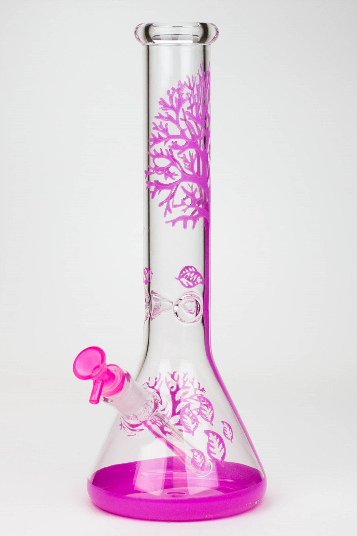 14" Tree of Life classic beaker glass bong Glass Bong Canadian Distributor Pink