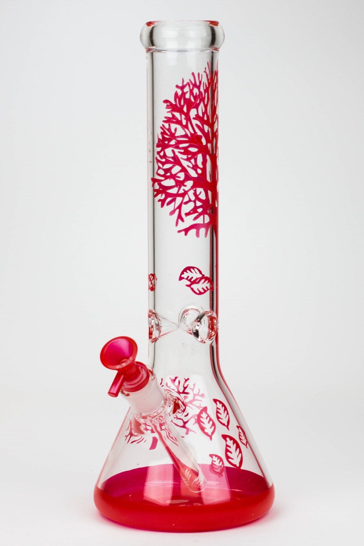 14" Tree of Life classic beaker glass bong Glass Bong Canadian Distributor Red