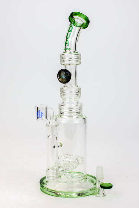 13" AQUA Glass / 2-in-1 / 7mm glass water bong Glass Bong Canadian Distributor Green