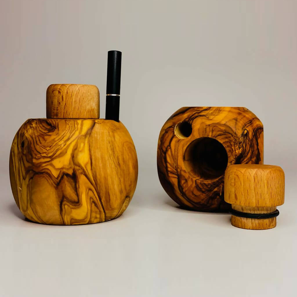 VOW | Olive Wood Apple Dugout/Smoker's Gift 1 Wooden Pipe Variety Olive Wood