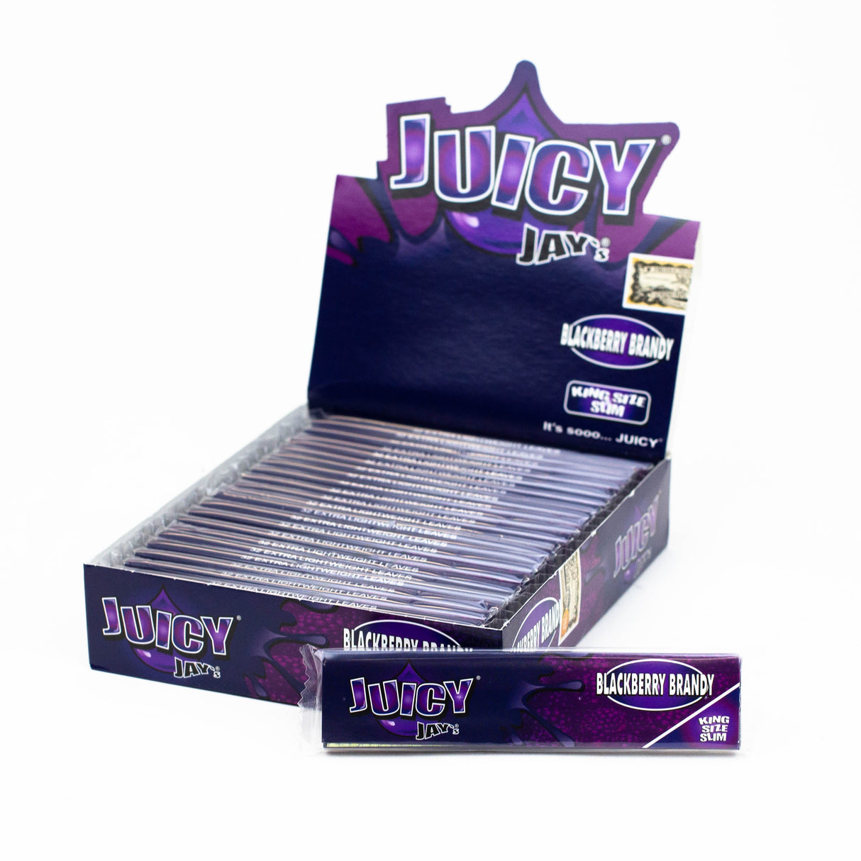 Juicy Jay's King Size Rolling Papers King Size ONE Blackberry Brandy