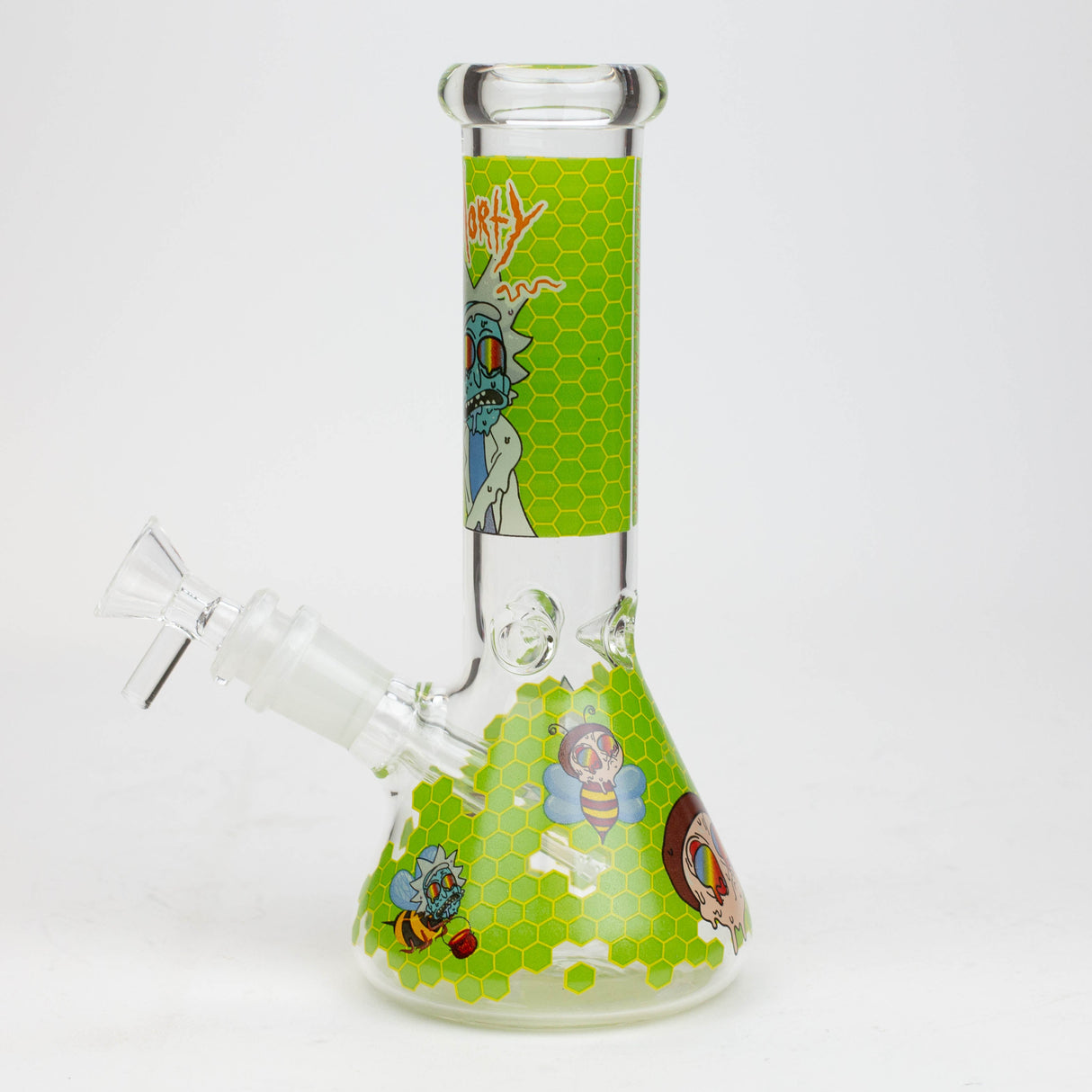 8" NM Cartoon glass water bong - Beehive Glass Bong BANKA