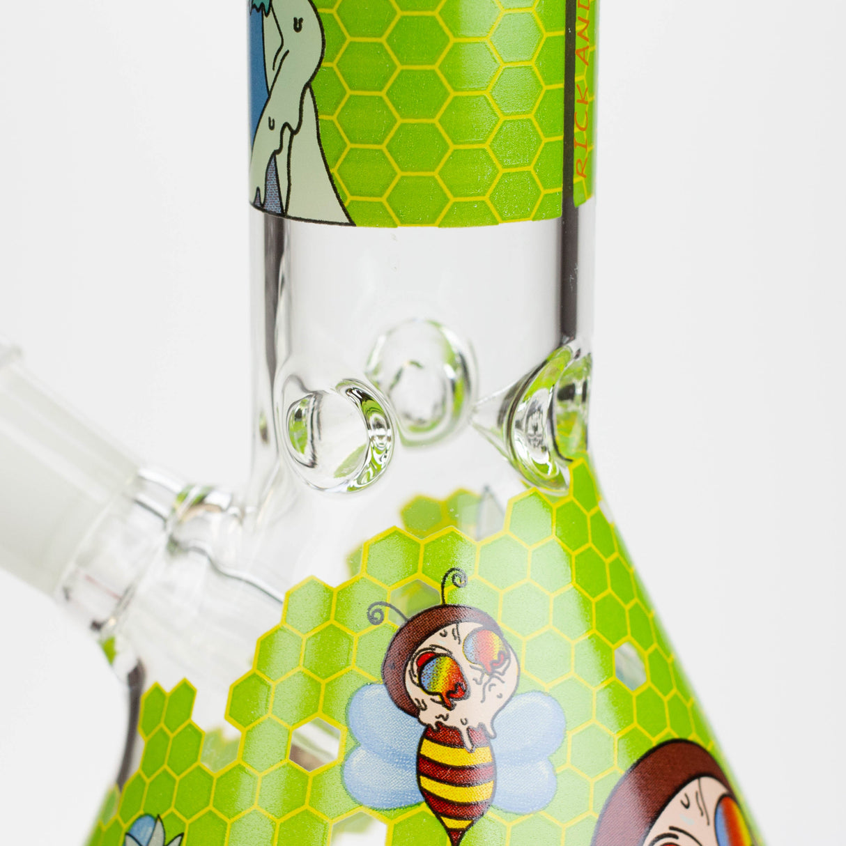 8" NM Cartoon glass water bong - Beehive Glass Bong BANKA