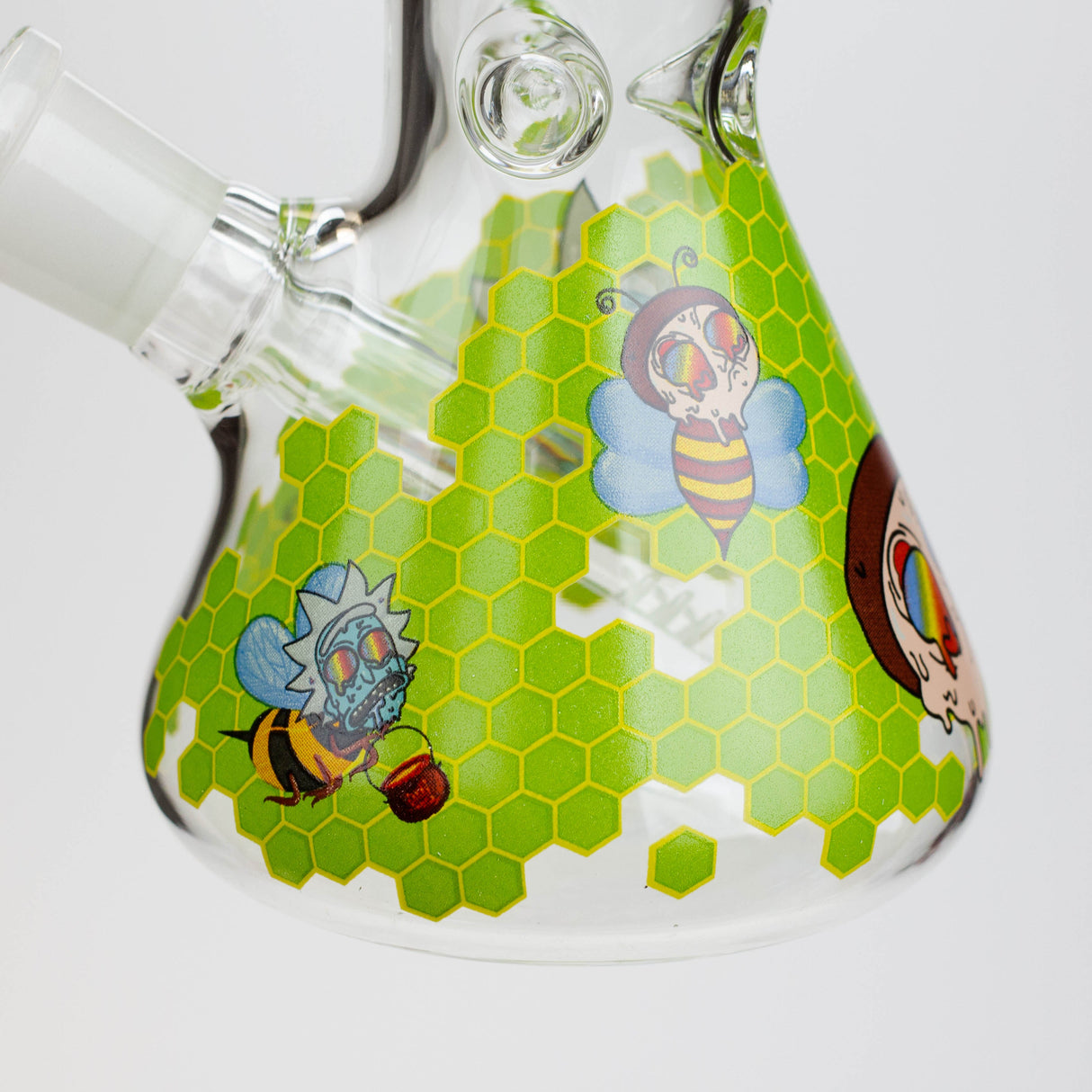 8" NM Cartoon glass water bong - Beehive Glass Bong BANKA