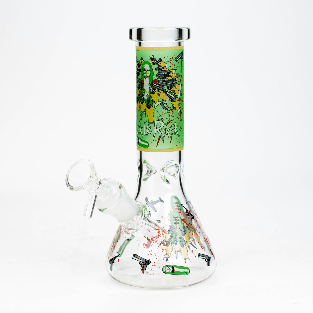 8" NM glass water bong - Glow In the dark Glass Bong BANKA Graphic A