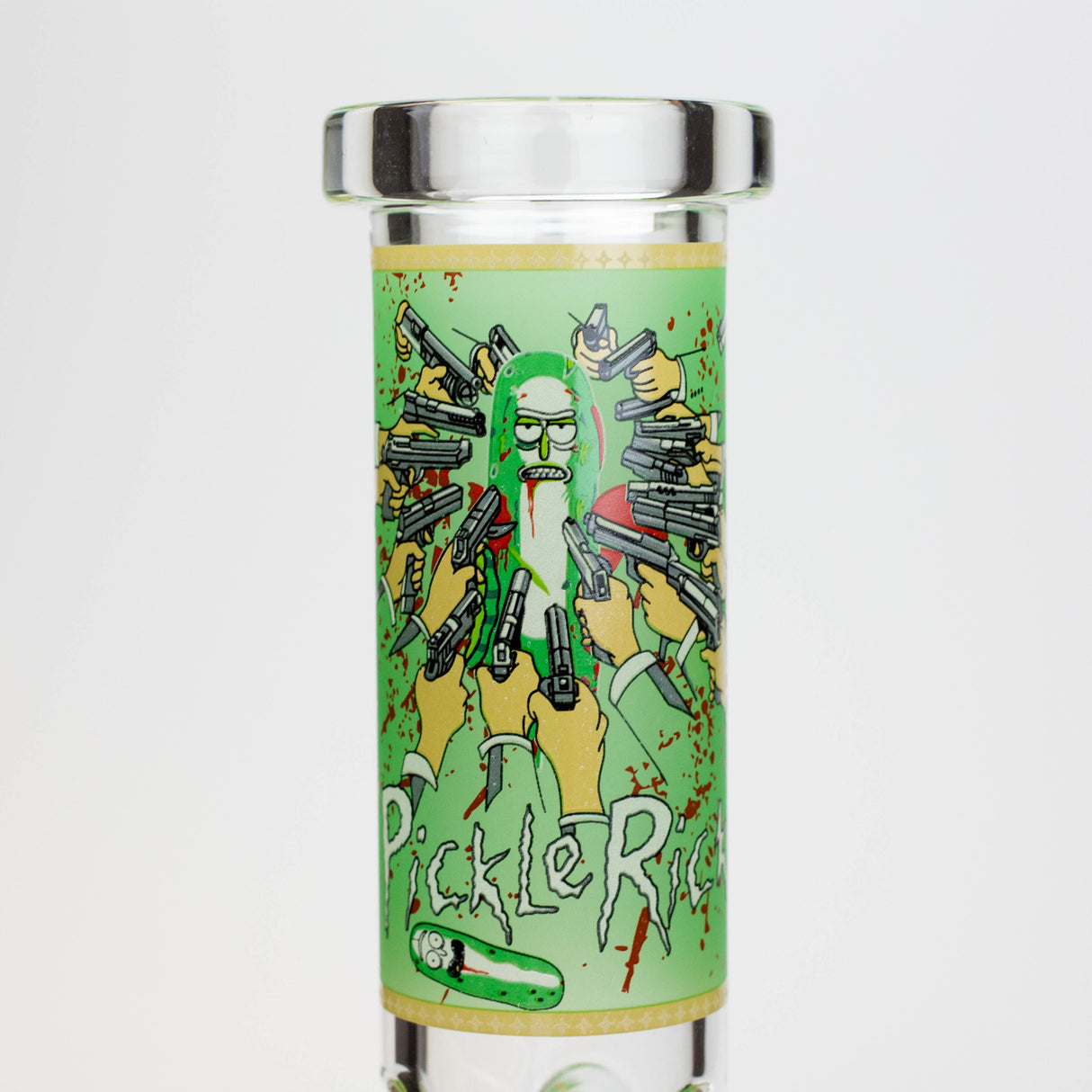 8" NM glass water bong - Glow In the dark Glass Bong BANKA