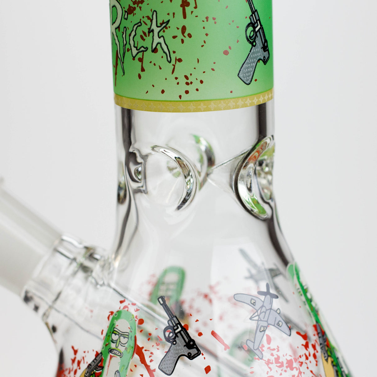 8" NM glass water bong - Glow In the dark Glass Bong BANKA