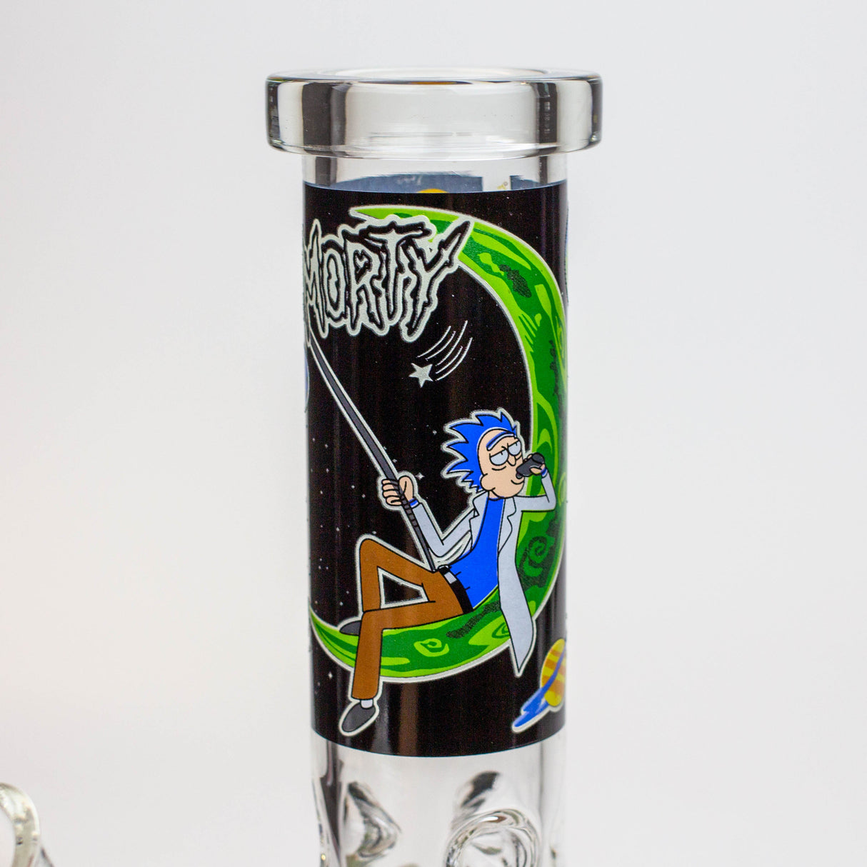 8" NM Cartoon glass water bong - Glow in the dark Glass Bong BANKA