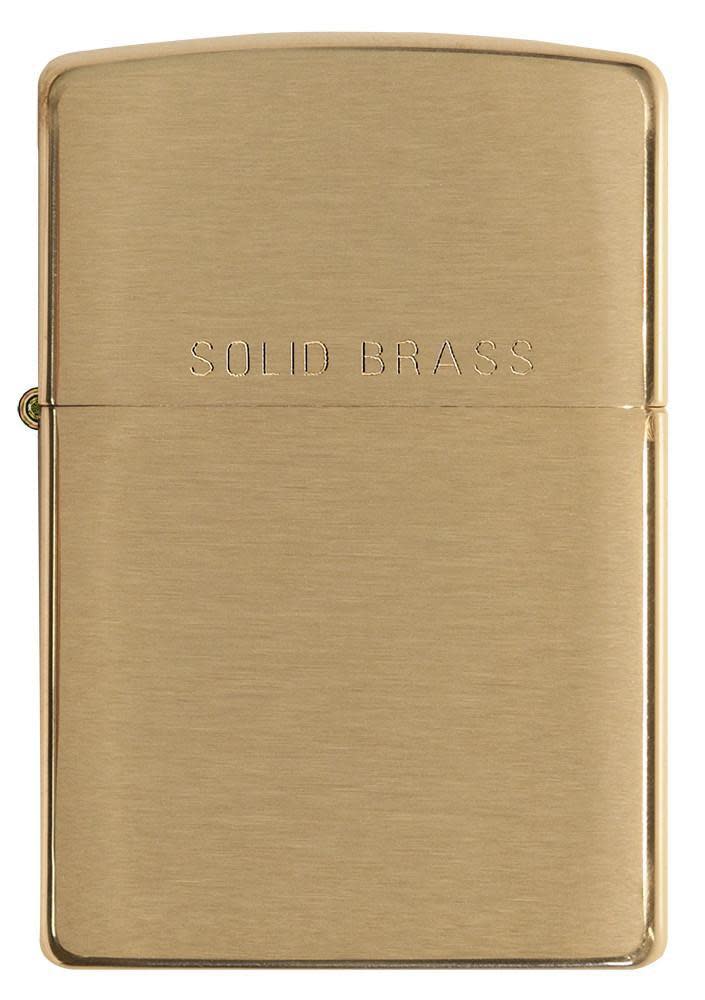 Zippo 204 Classic Brushed Solid Brass Zippo Lighter ONE