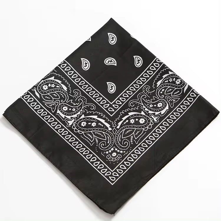 Cotton Bandana 12 display Bandana NIBO Distribution Black