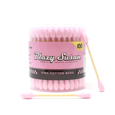Blazy Susan | Swabs Brush Smoking Cat Distribution Pink-100ct