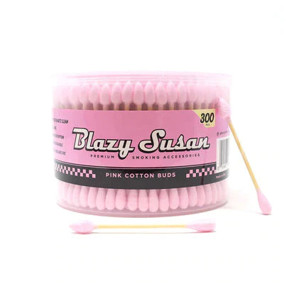 Blazy Susan | Swabs Brush Smoking Cat Distribution Pink-300ct