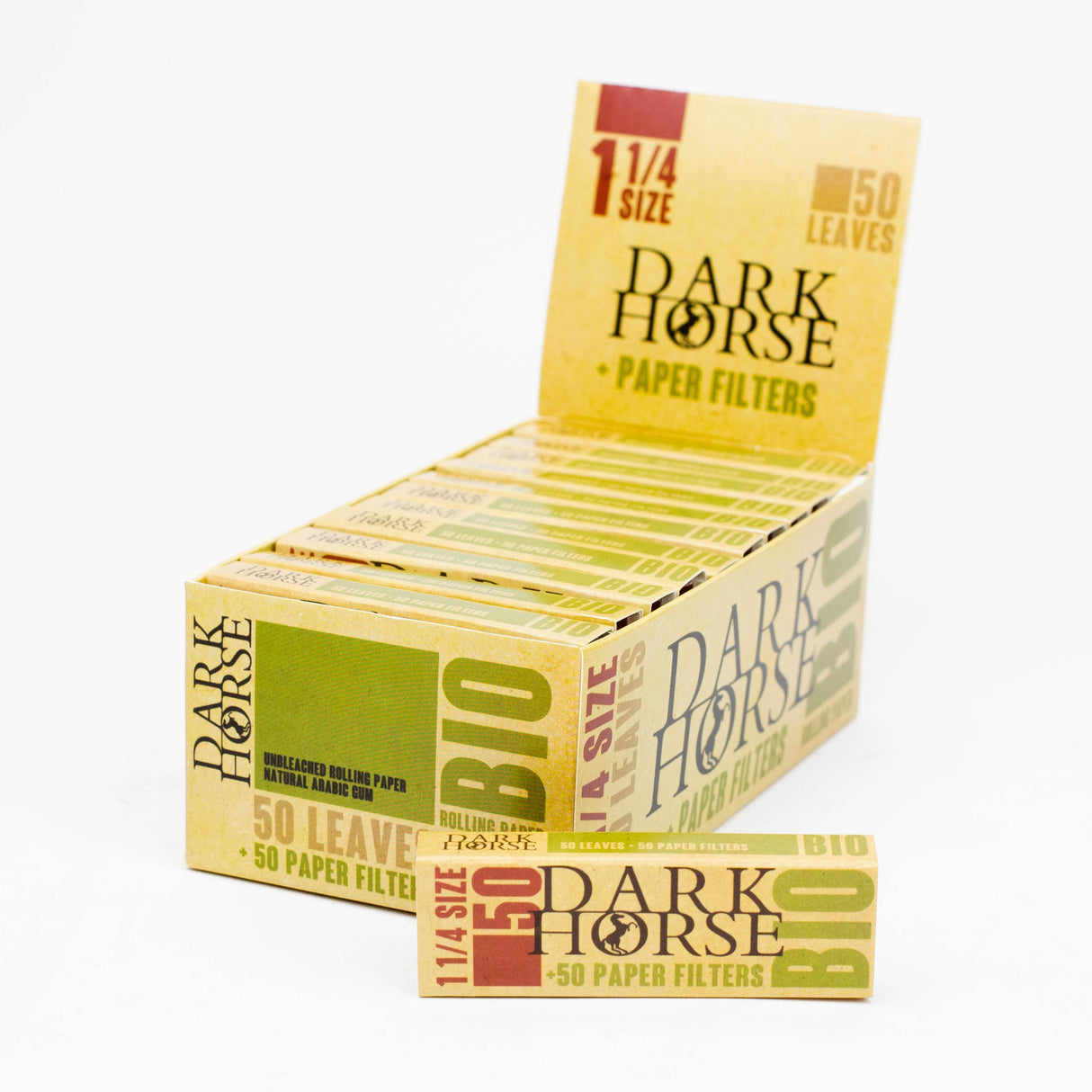 Rolling Paper DARK HORSE 1 1/4 BIO Paper + Filters 1 - 1/4" Size BANKA