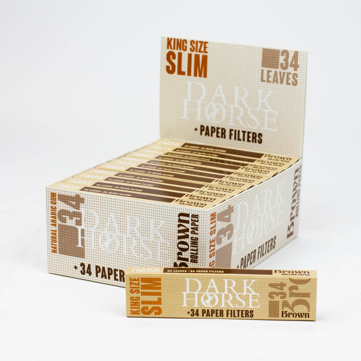 Rolling Paper DARK HORSE king slim BROWN Paper + Filters King Size BANKA