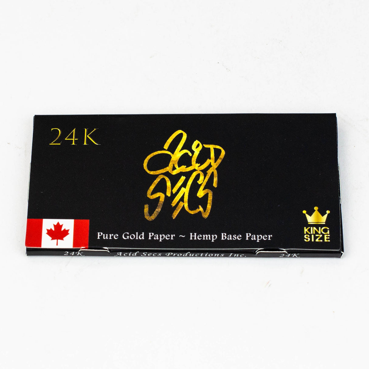 Acid Secs 24K Gold King size Rolling Paper King Size Acid Secs Productions Inc. Single Sheet
