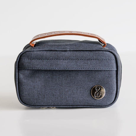 Herb & Mary | Smell Proof Accessories Storage Stash Case w/Integrated Combo Lock (Small) Pouch Herb & Mary Dark Grey (Blue)