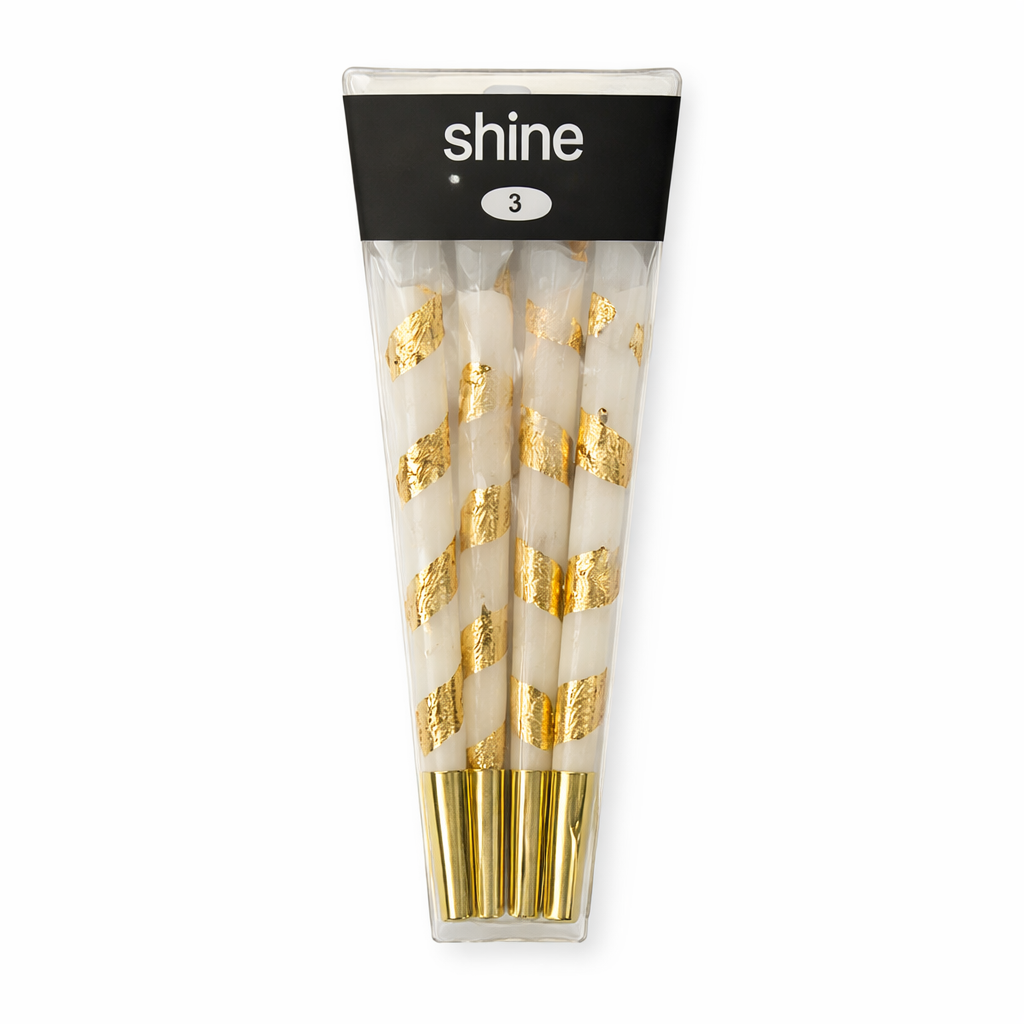 Shine | White 8-pack King Size Cones Pre-rolled Cone (Display Pack) Shine Papers
