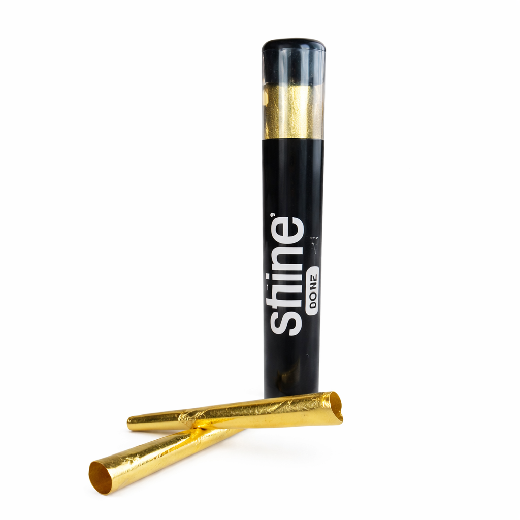 Shine | 24K Gold 1.25 (Half Gram) Cone Pre-rolled Cone (Display Pack) Shine Papers Box of Half Gram Cones
