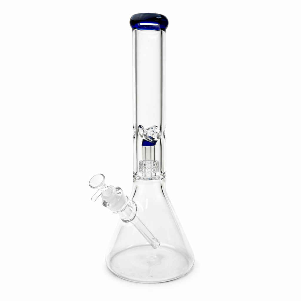 Z16" Color-Accented Glass Water Bong with Percolator Glass Bong 777 Smoke