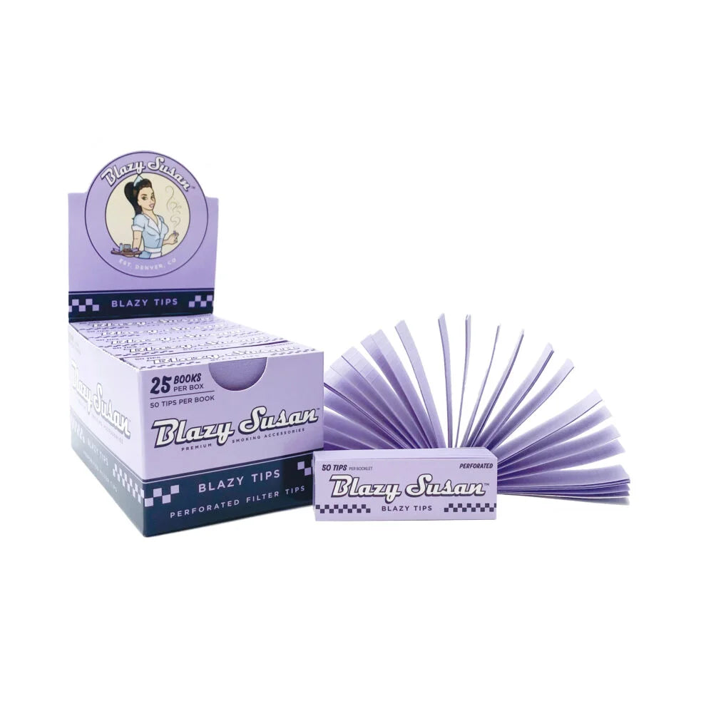 Blazy Susan | Purple Filter Tips Box of 25 Filter Tip Smoking Cat Distribution