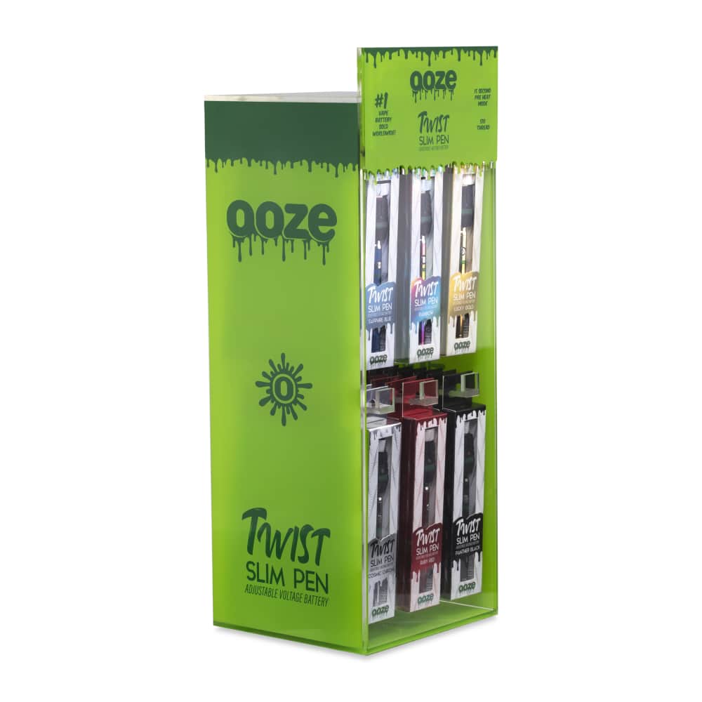 Ooze | Twist slim Vape Pen 48ct Battery Display 510 Battery Cannatron