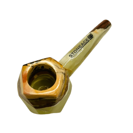 StoneAge | 4" Handmade Tobacco Smoking Pipe – Model: Diamond, Includes Gift Box Quartz · Stone Pipe NicePrice