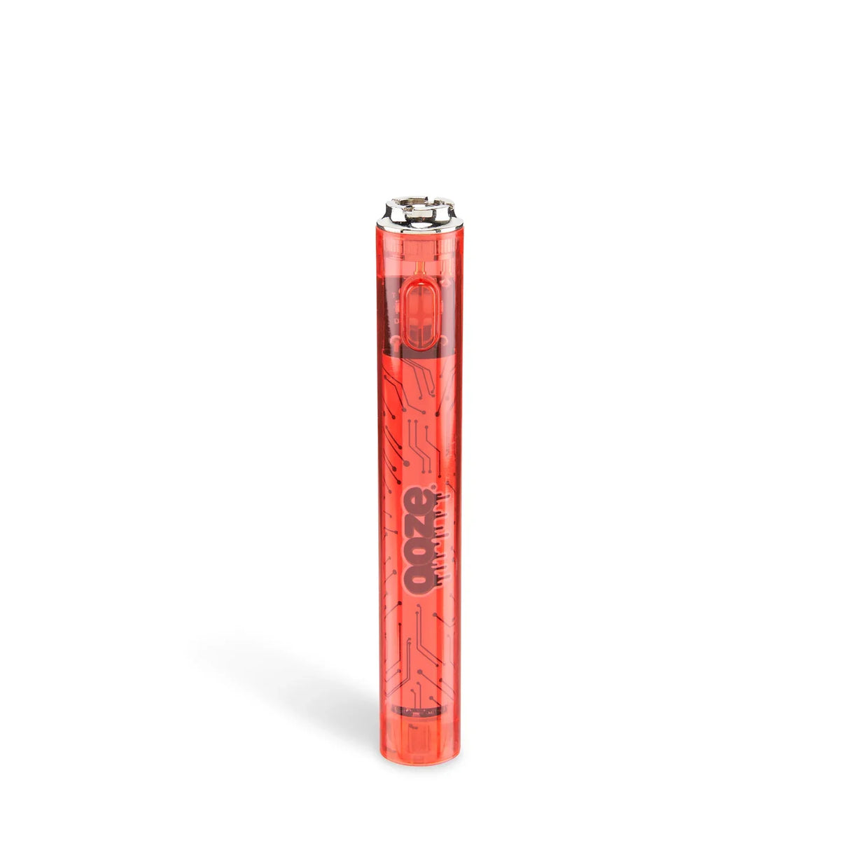 Ooze | Slim Clear Series Transparent 510 Vape Battery 510 Battery Cannatron Ruby Red