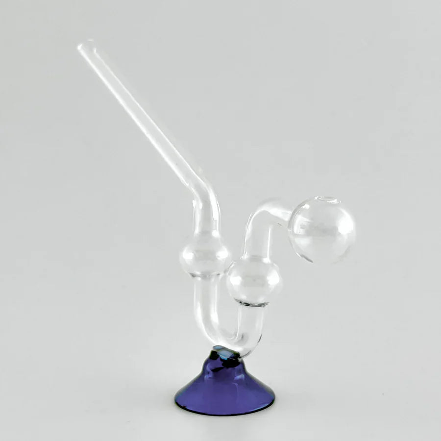 6" Stand Oil Burner Pipe – 2-Pack | Durable Glass Oil Burner Super Supplys Inc Blue