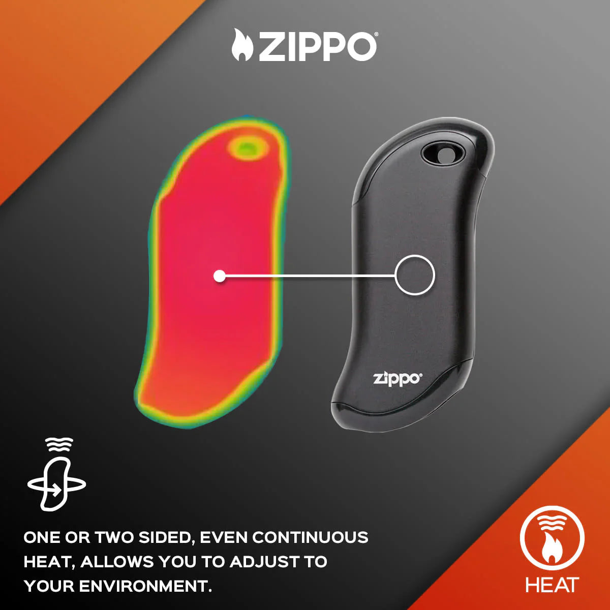 Zippo HeatBank® 9s Rechargeable Hand Warmer - Silver 40595 Battery ONE