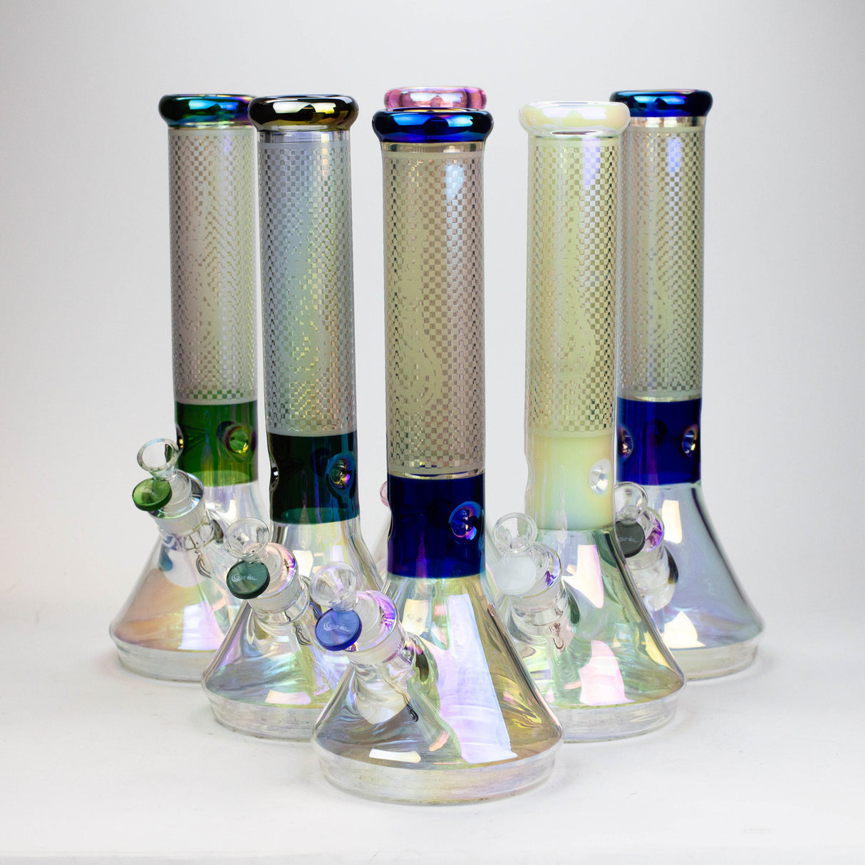 13" Genie electroplated glass beaker bong ( F11 ) Beaker Bong ONE