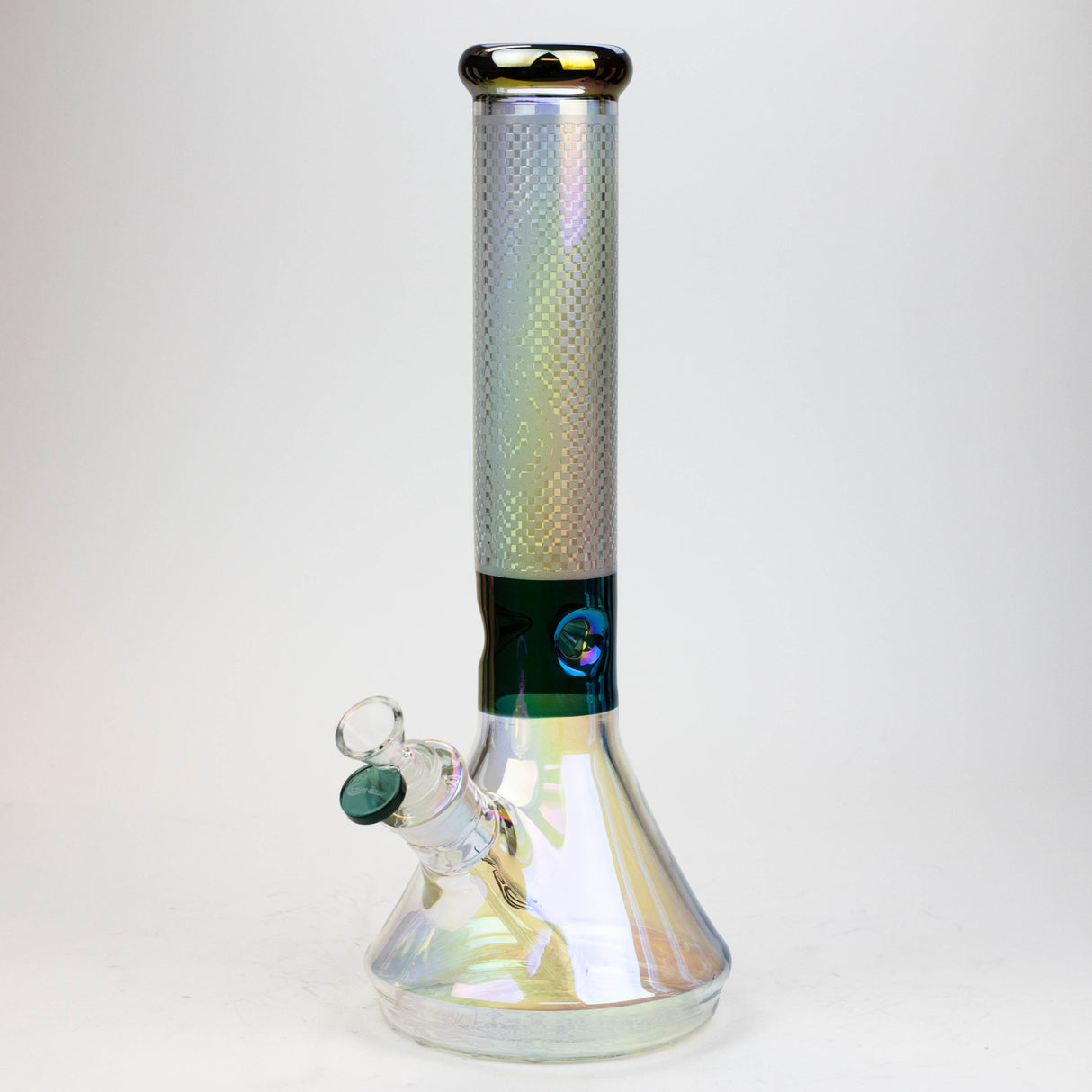 13" Genie electroplated glass beaker bong ( F11 ) Beaker Bong ONE Teal