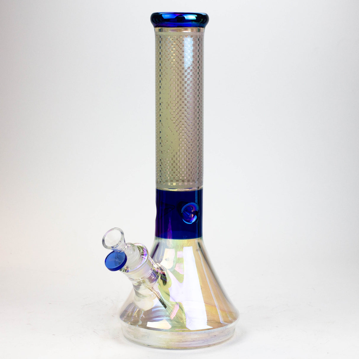 13" Genie electroplated glass beaker bong ( F11 ) Beaker Bong ONE Blue